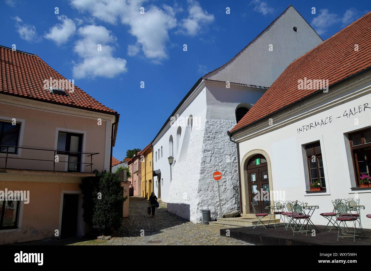 Trebic in Repubblica Ceca, UNESCO Weltkulturerbe: Die Hintere Synagogue im jüdischen Viertel Foto Stock