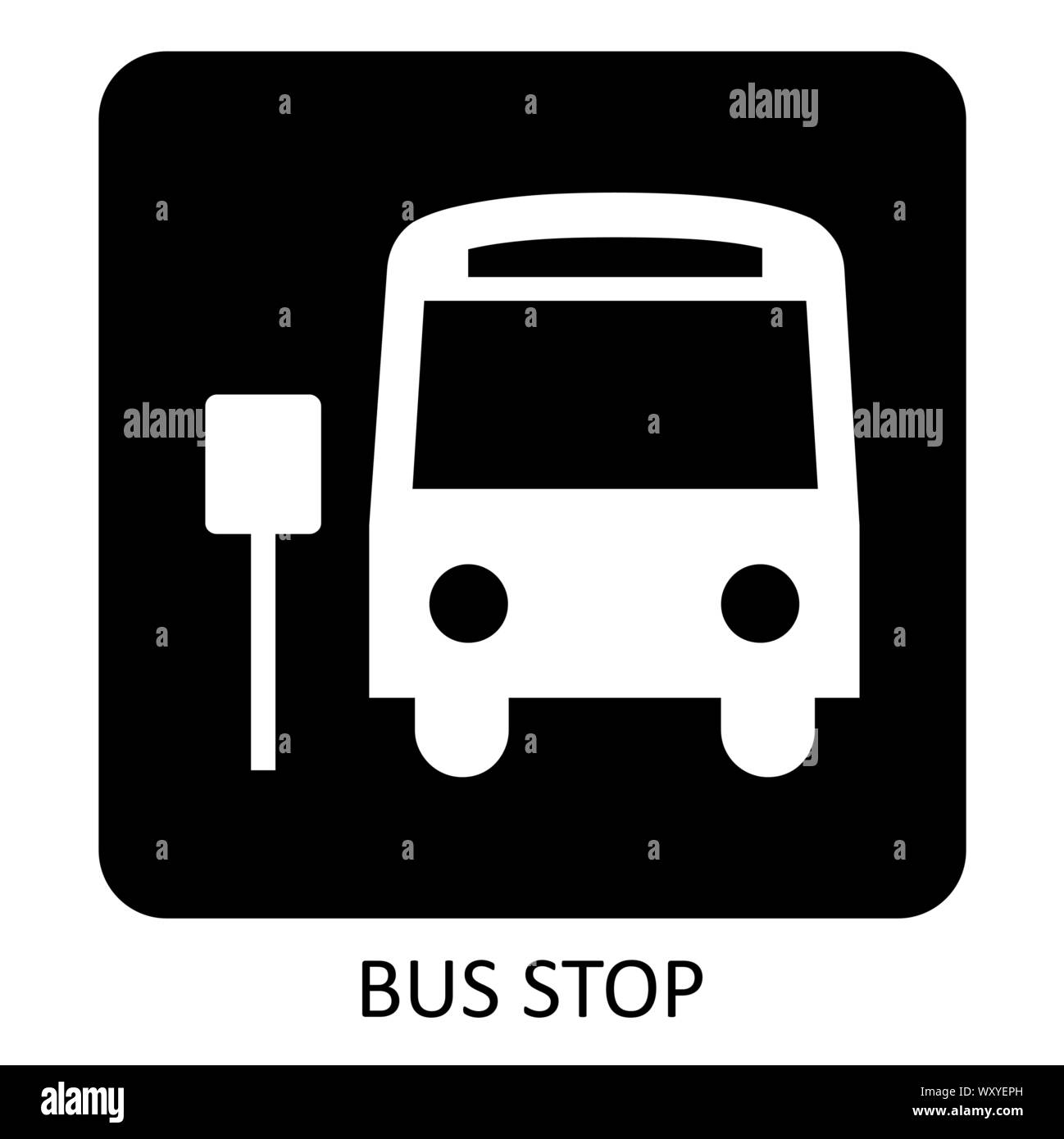 Fermata bus icona illustrazione Illustrazione Vettoriale