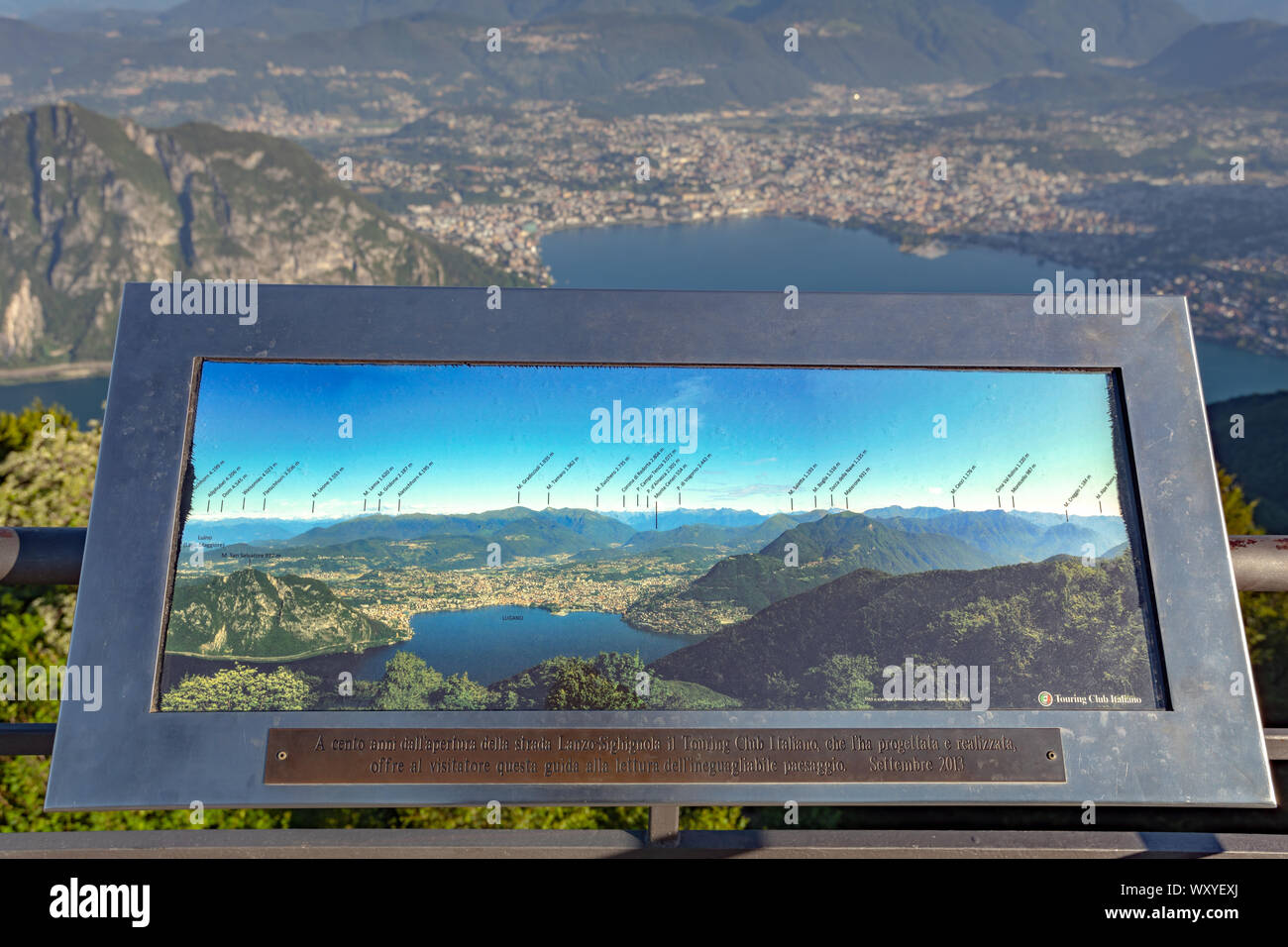 mappa del lago di lugano