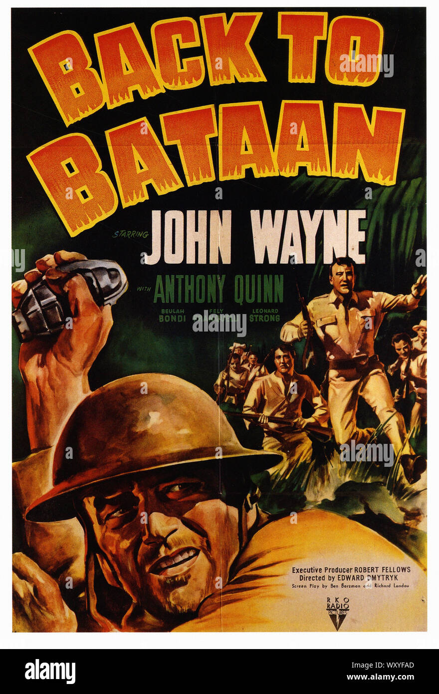 Torna a Bataan - Vintage poster del filmato Foto Stock