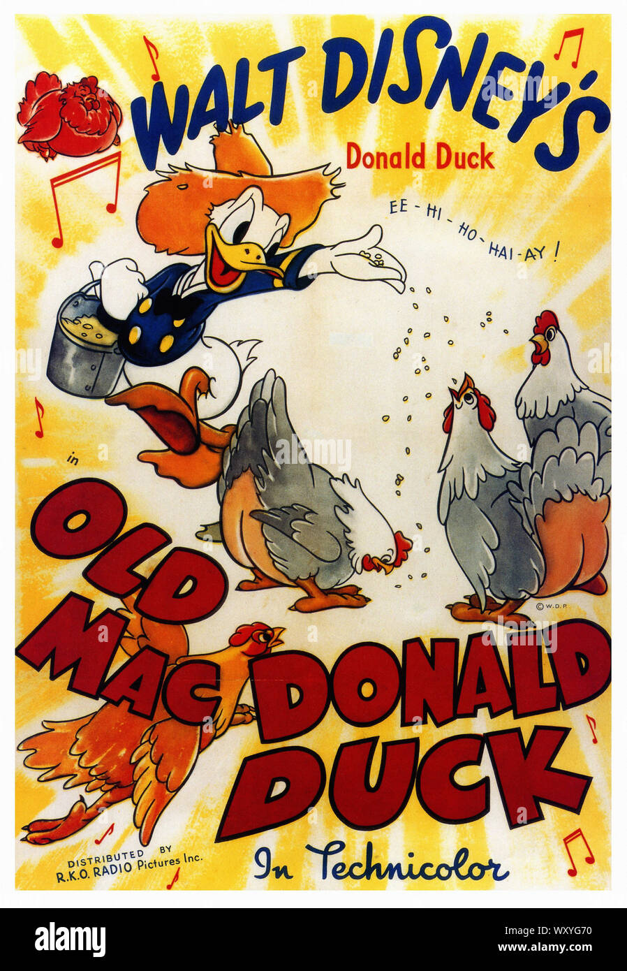 Vecchio Macdonald Duck - Vintage poster del filmato Foto Stock