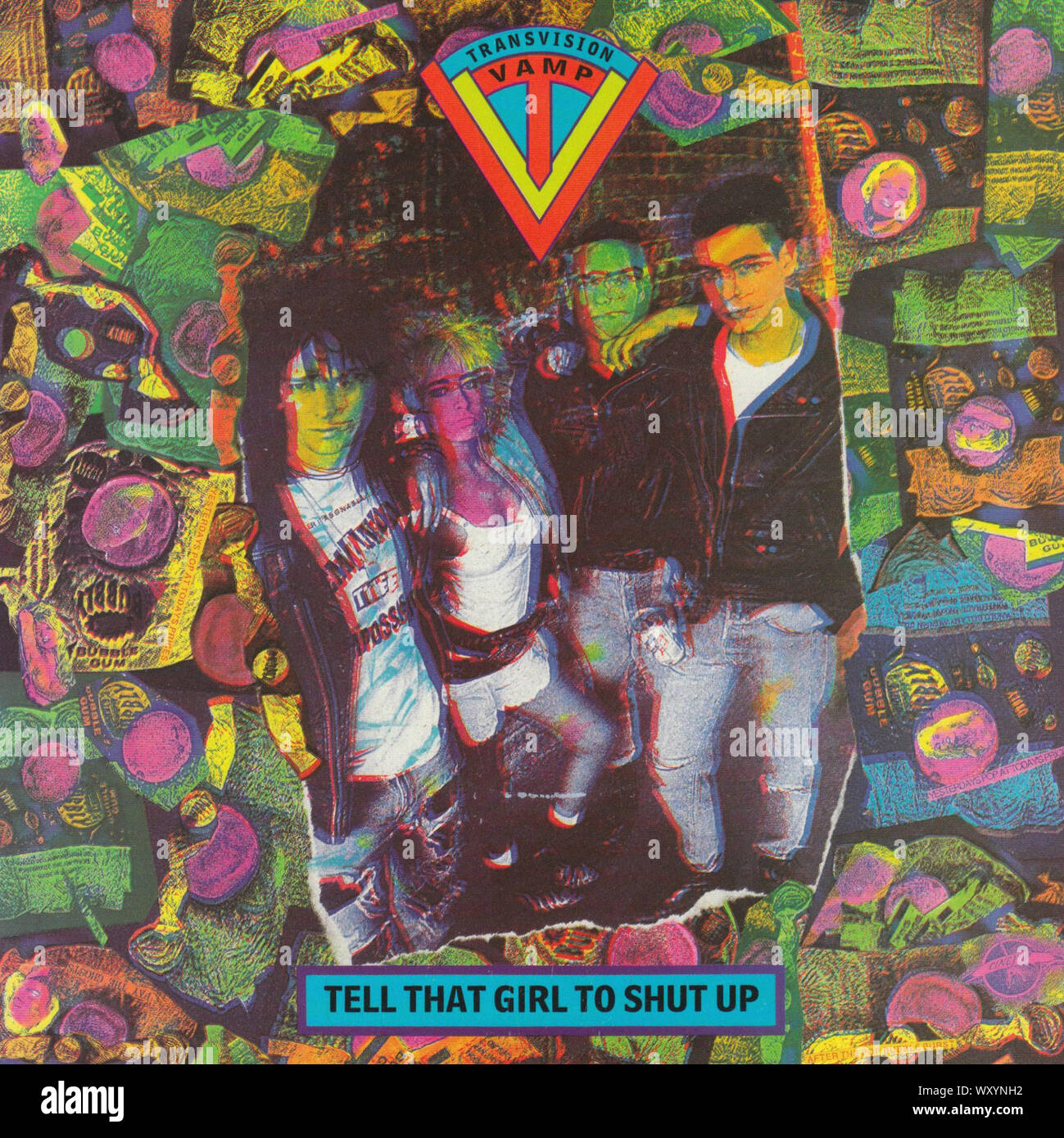Transvision Vamp - Dillo a quella ragazza di shut up - Vintage 7" pollici coperchio record Foto Stock Transvision Vamp - Dillo a quella ragazza di shut up - Vintage 7" pollici coperchio record Foto Stock