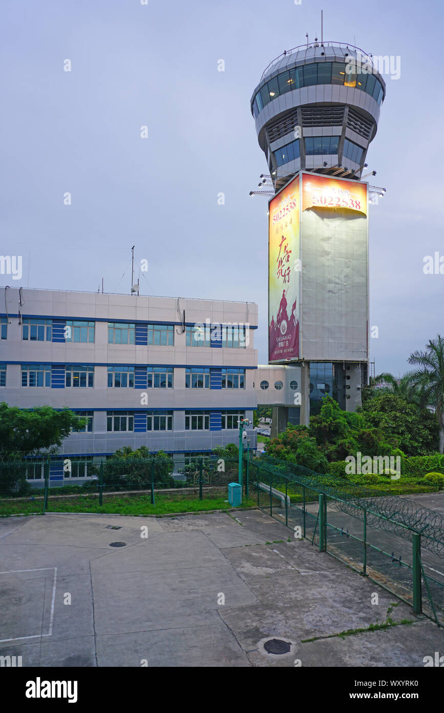 XIAMEN, Cina -16 Giu 2019- Vista di Xiamen Gaoqi International Airport (XMN) in Xiamen (Amoy), provincia del Fujian, Cina. Si tratta di un mozzo per aria di Xiamen Foto Stock