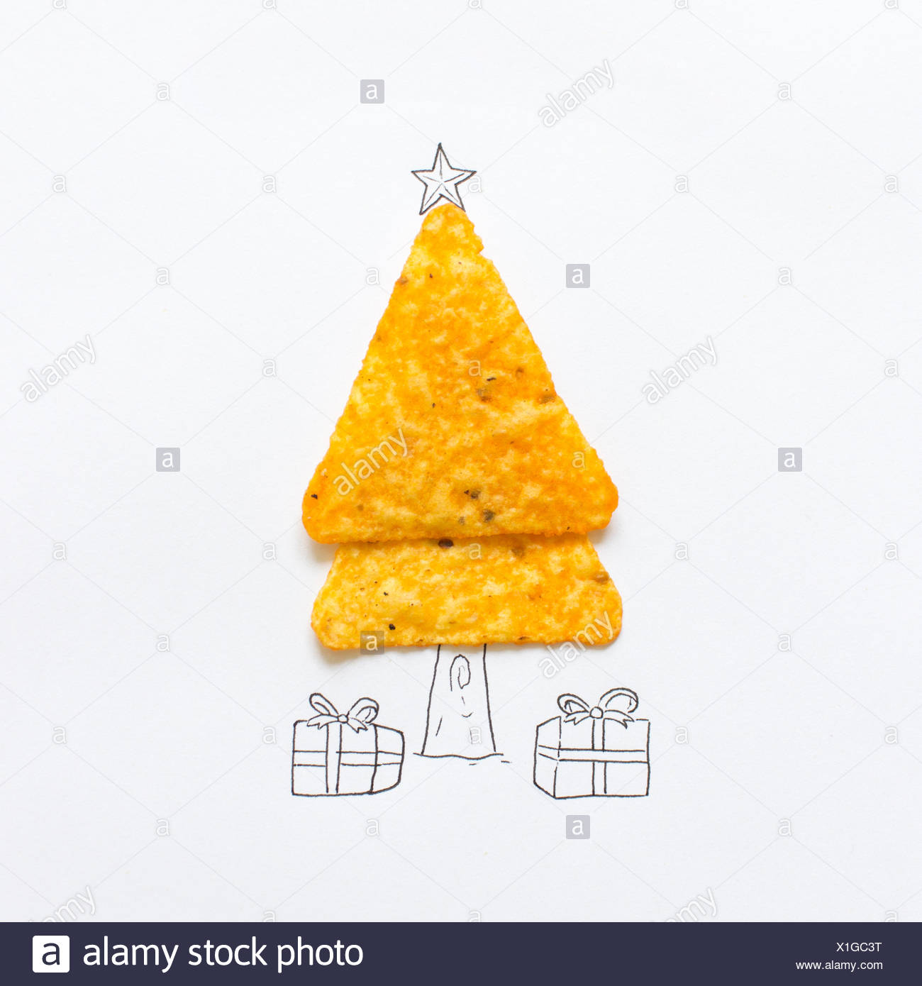 Disegno Concettuale Di Un Albero Di Natale Foto Immagine