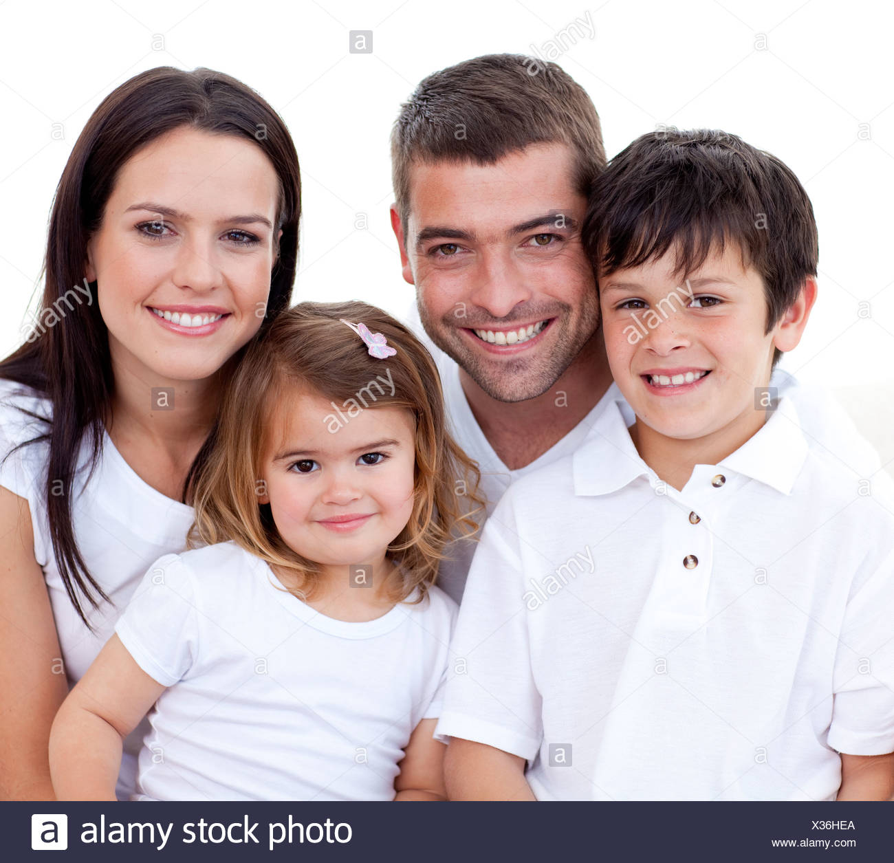 Ritratto Di Famiglia Felice Sorridente Foto Stock Alamy