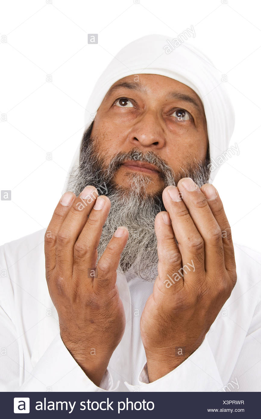 Maschio Barba Maschile Turbante Arabo Musulmano Orante Gli Esseri Umani Gli Esseri Umani Persone Foto Stock Alamy