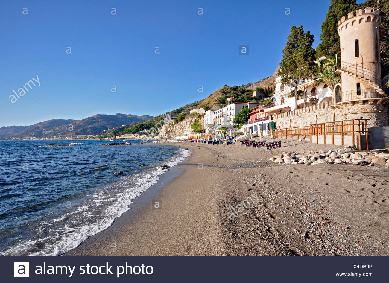 Taormina Spiaggia Di Spisone Foto Immagine Stock