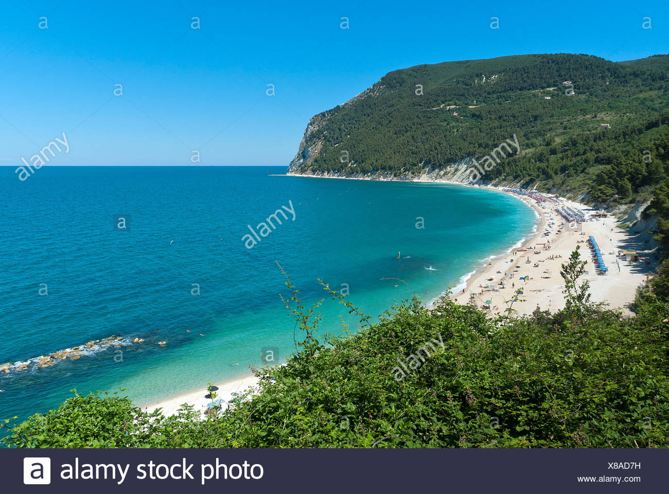Sirolo Marche Italia La Spiaggia Di San Michele è Una