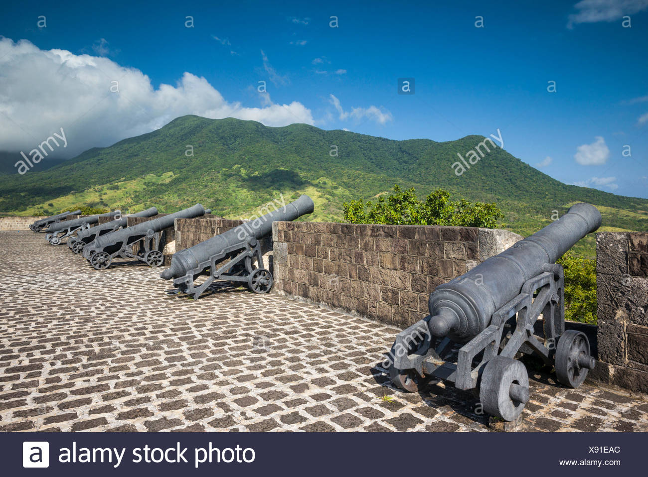 St. Kitts e Nevis, St. kitts, Brimstone Hill, Brimstone Hill Fortress Foto Stock