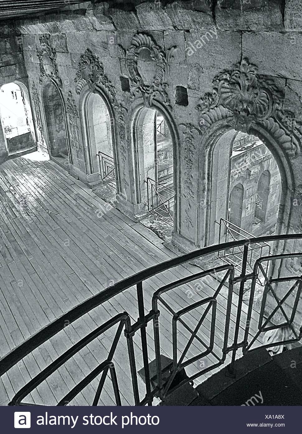 Bw,vista interna,trier,schwarzwei Foto Stock