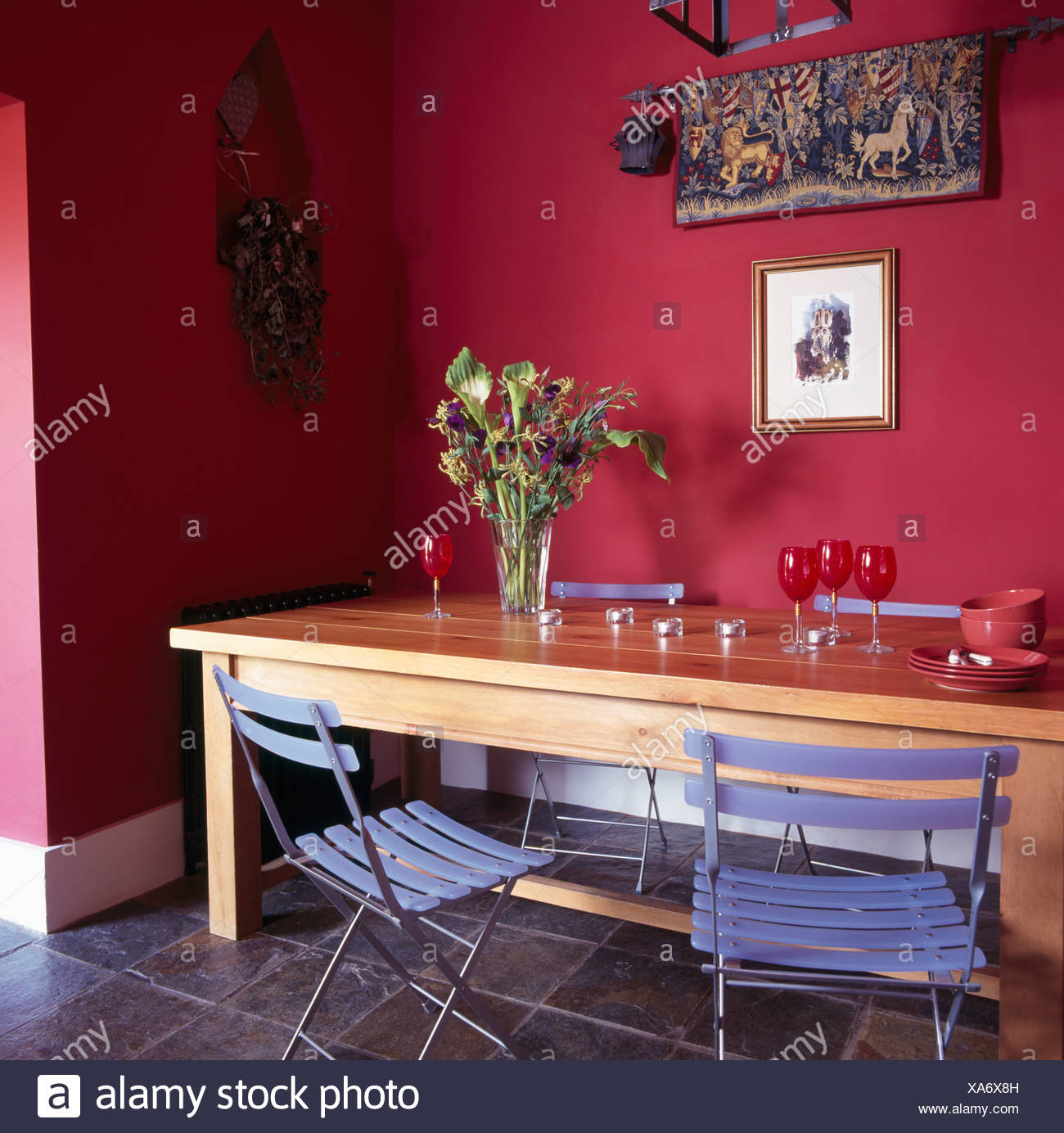 Ikea Blu Pieghevole Sedie Di Plastica A Semplice Tavolo In