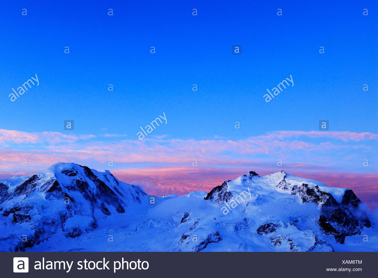 Il Monte Rosa Le Montagne Con La Montagna Più Alta In