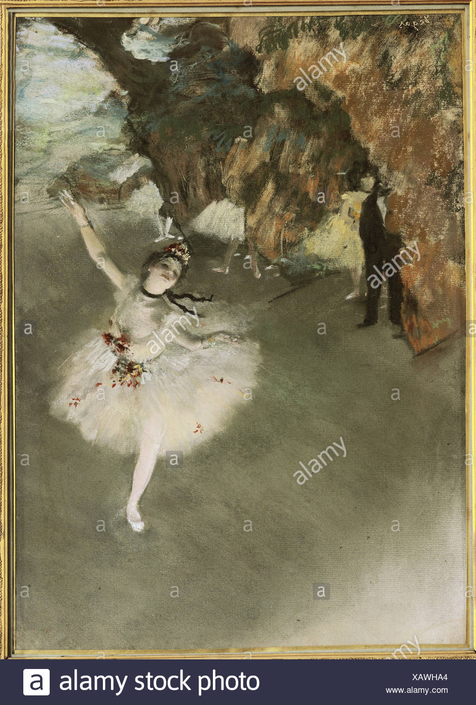 "Belle Arti, Degas Edgar (1834 - 1917), "La Stella", 1877/1878, pastello, il Museo d' Orsay, Parigi, 'La Danseuse du scene', Francese Foto Stock