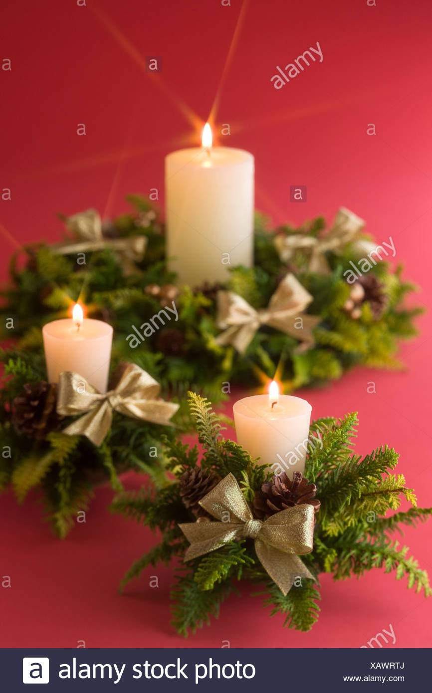 Candele Di Natale Immagini.Candela Di Natale Foto Stock Alamy