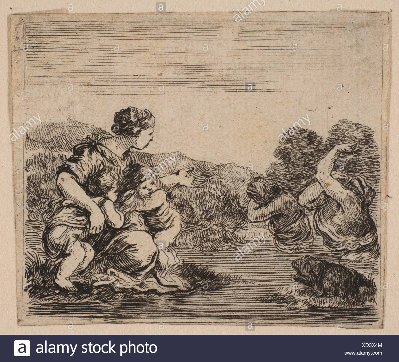 Latona, da 'Gioco di mitologia' (Jeu de la Mythologie). Serie/Portfolio: 'Gioco di mitologia' (Jeu de la Mythologie); Artista: incisi da Stefano Foto Stock