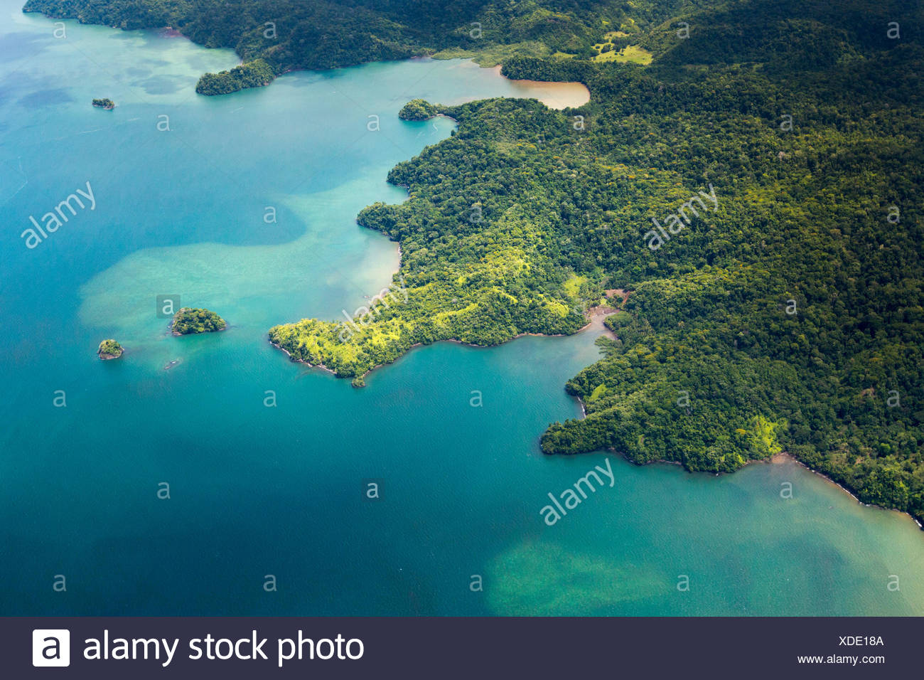 Vista aerea della penisola di Osa Costa, Costa Rica Foto stock - Alamy