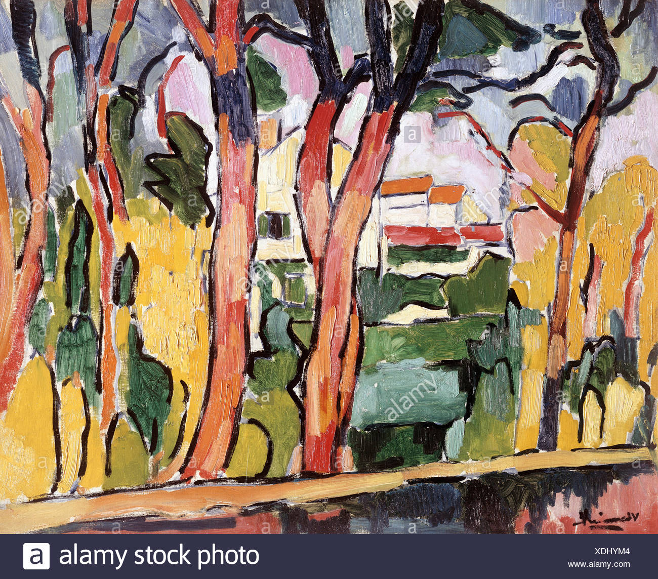 Paesaggio Con Alberi Rossi Da Maurice De Vlaminck Foto Stock Alamy