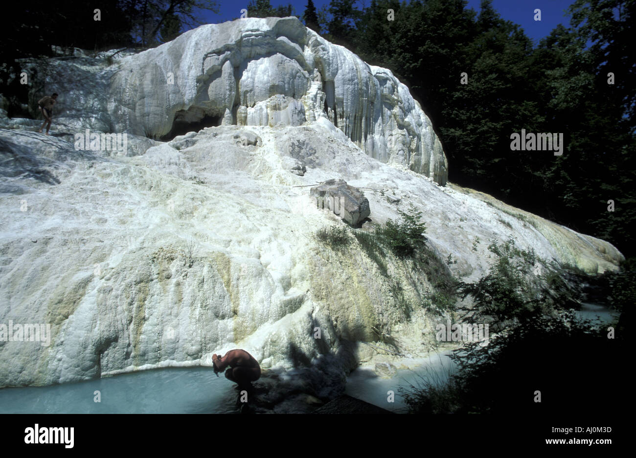 Águas Termais Fosso Bianco Bagni San Filippo Toscana Itália Foto ... Águas Termais Fosso Bianco Bagni San Filippo Toscana Itália Foto ...