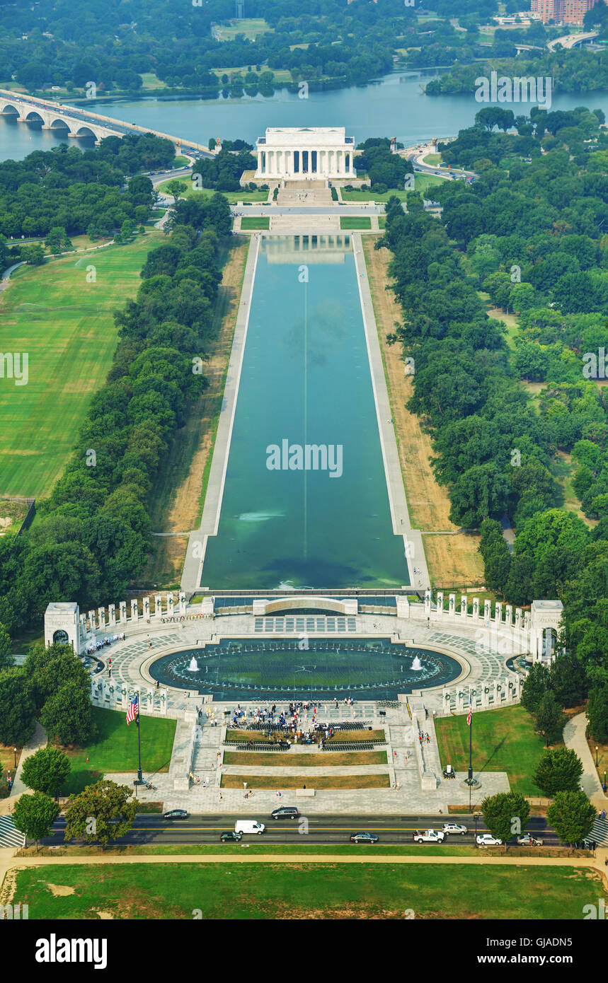 Abraham Lincoln Memorial da segunda guerra mundial e em Washington, DC